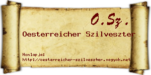 Oesterreicher Szilveszter névjegykártya